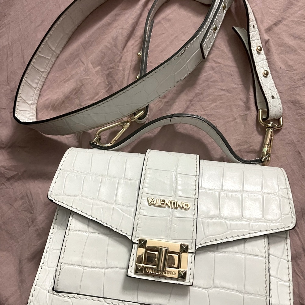 Mario Valentino titti crocodile crossbody bag